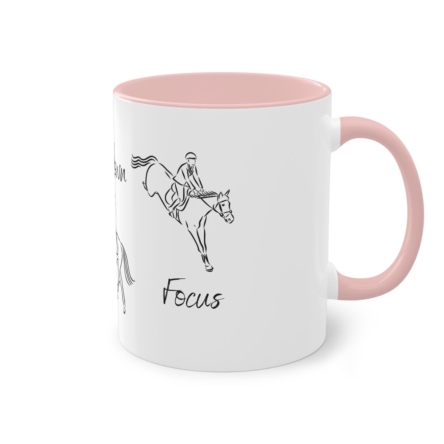 Tasse "Head up, Heels down, Focus" zweifarbig 0,33l