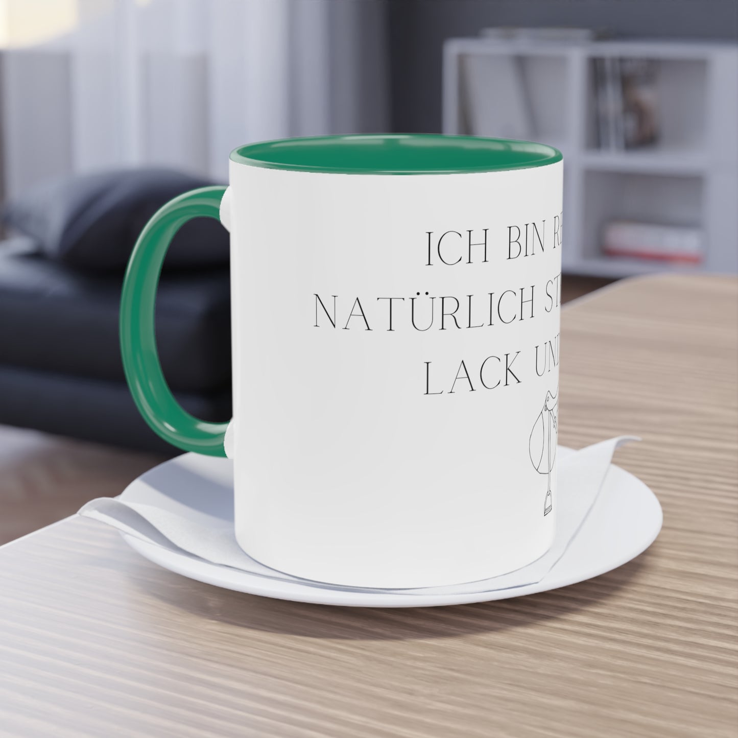 Tasse "Lack und Leder" zweifarbig 0,33l