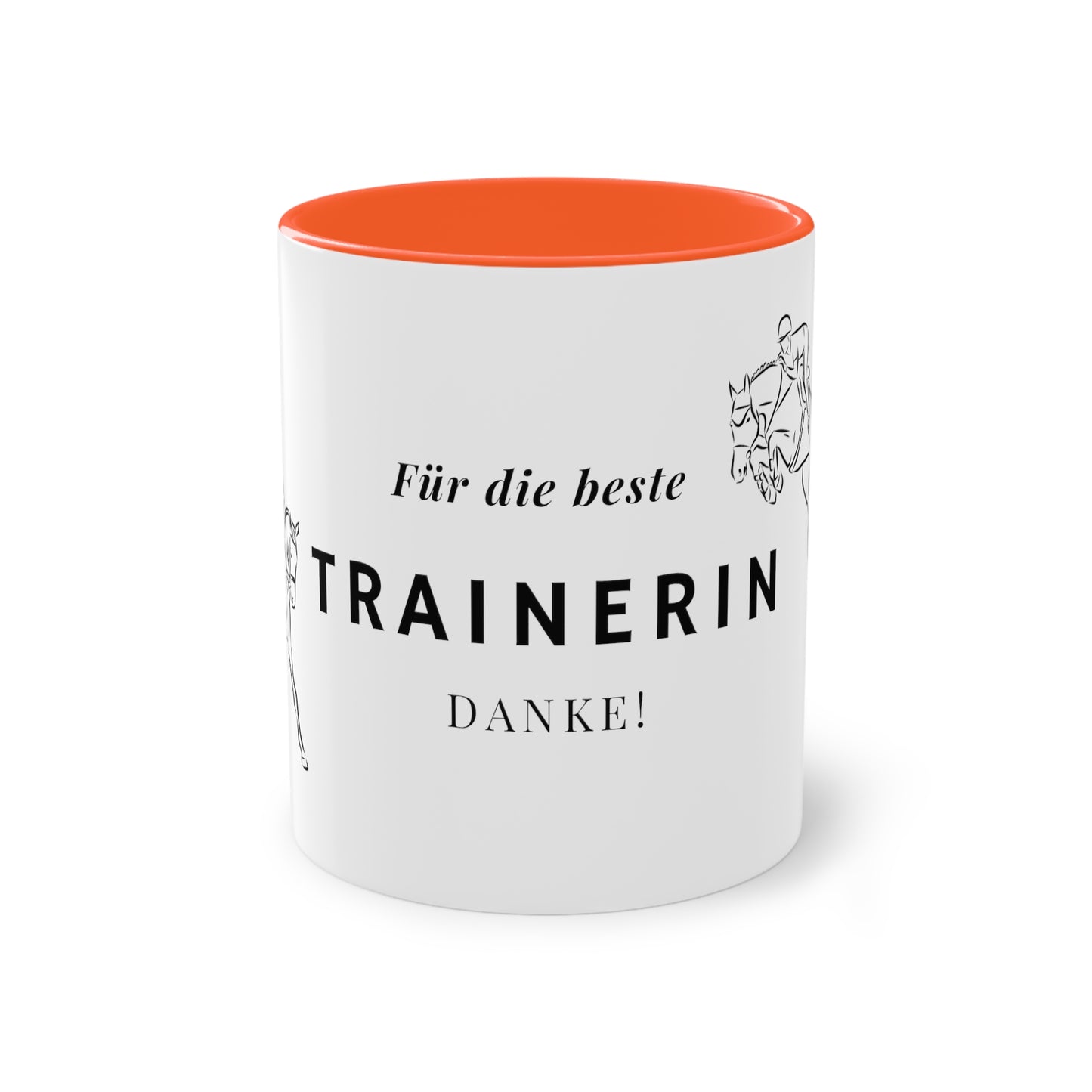 "Danke-Tasse" Trainerin zweifarbig 0,33l