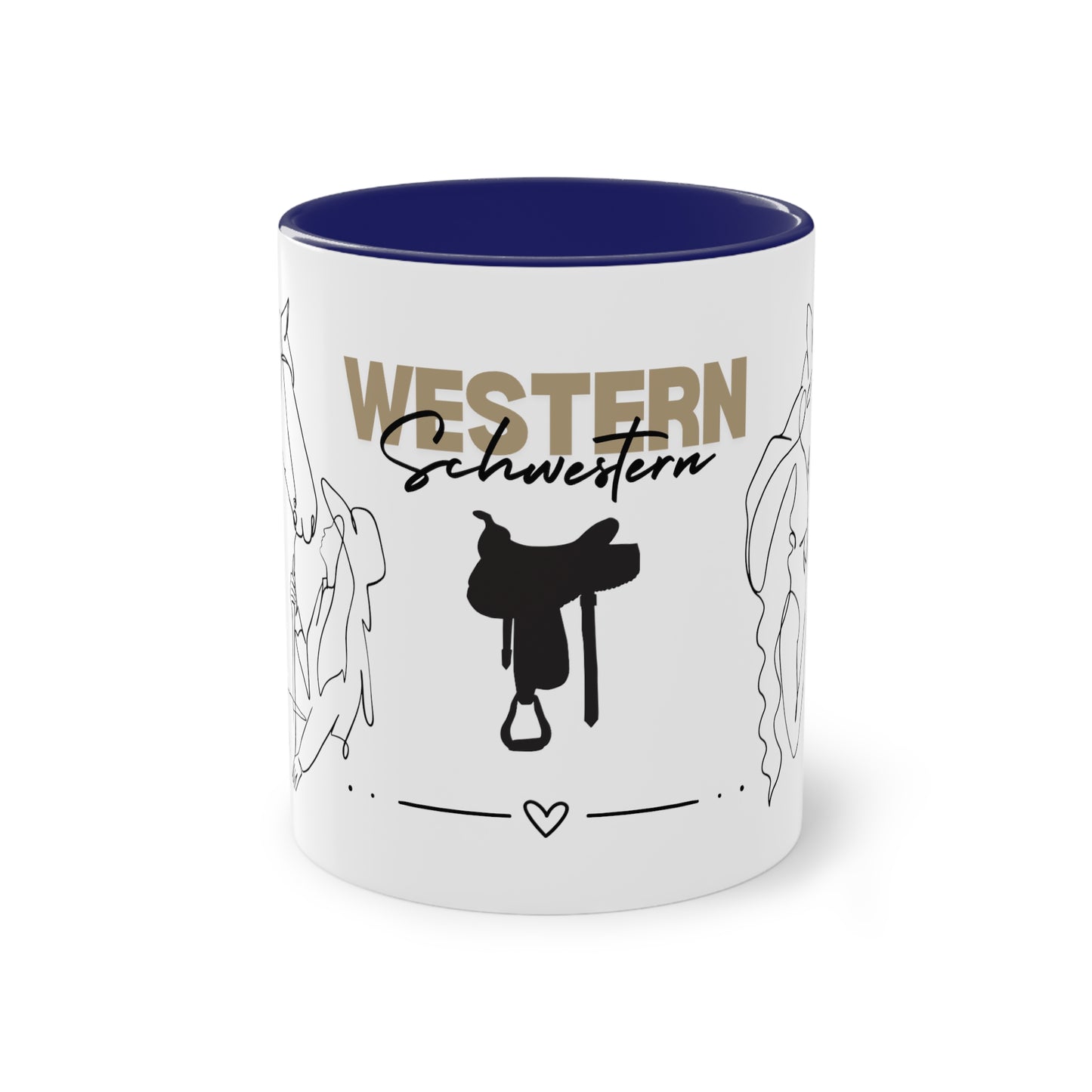 Tasse "Western Schwestern" zweifarbig 0,33l