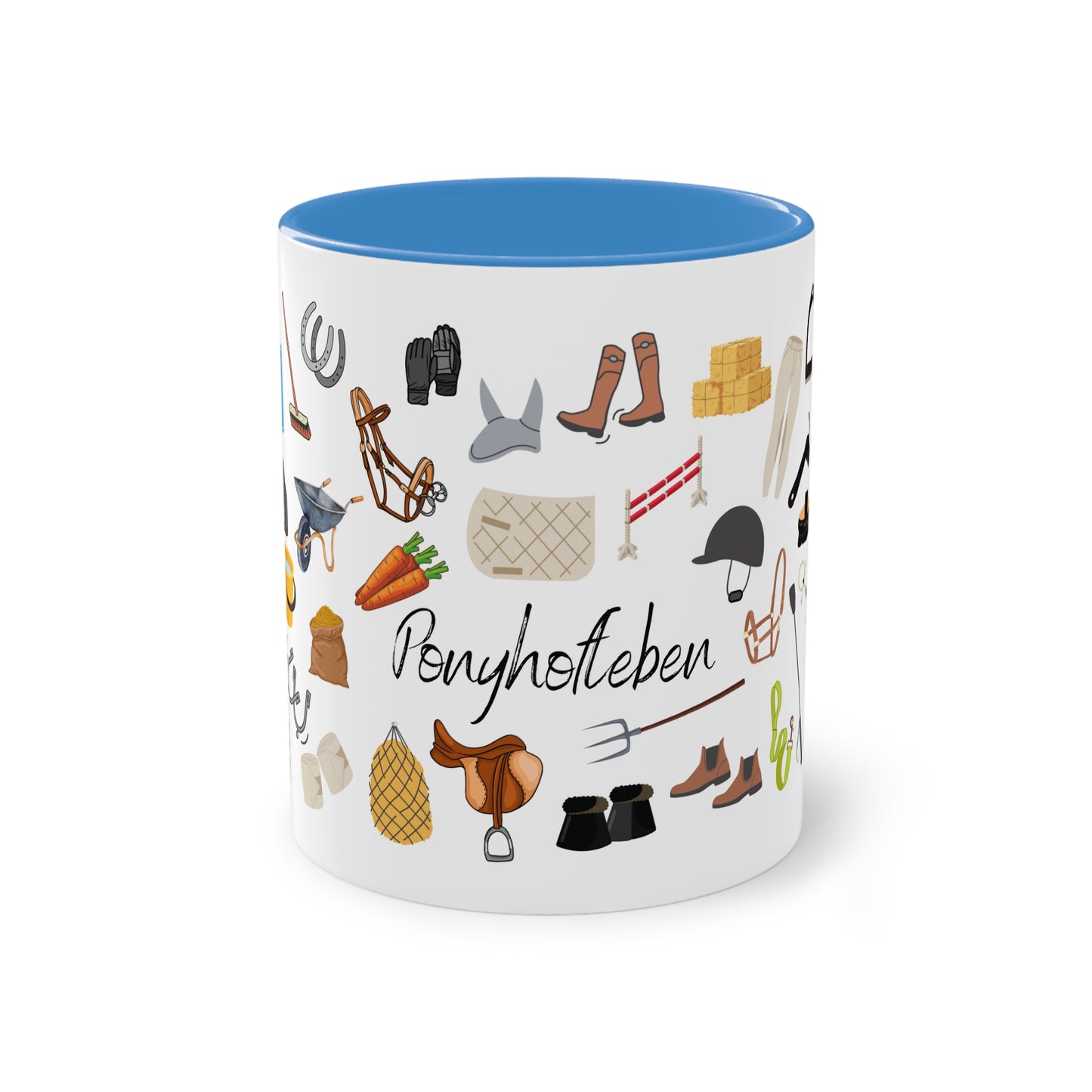 Tasse "Ponyhofleben" zweifarbig 0,33l