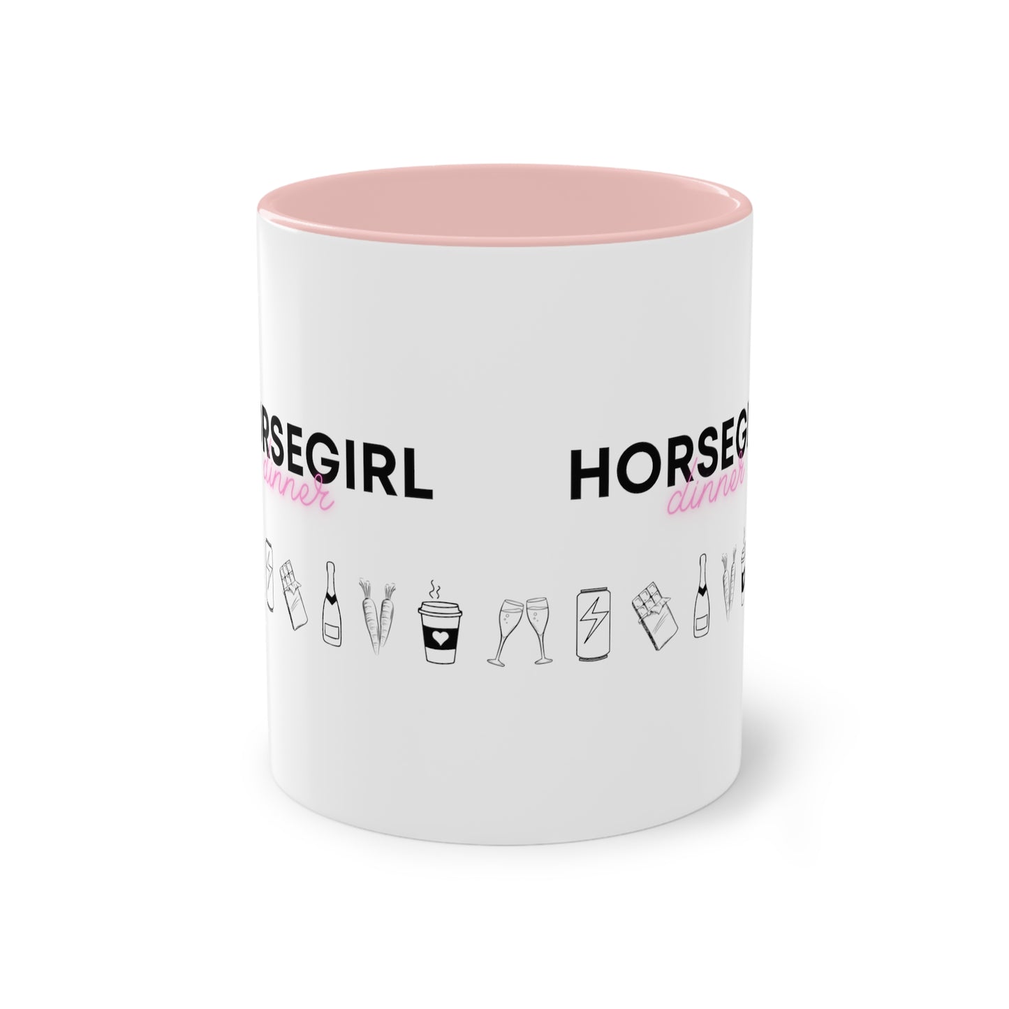 "Horsegirl dinner" Tasse zweifarbig 0,33l