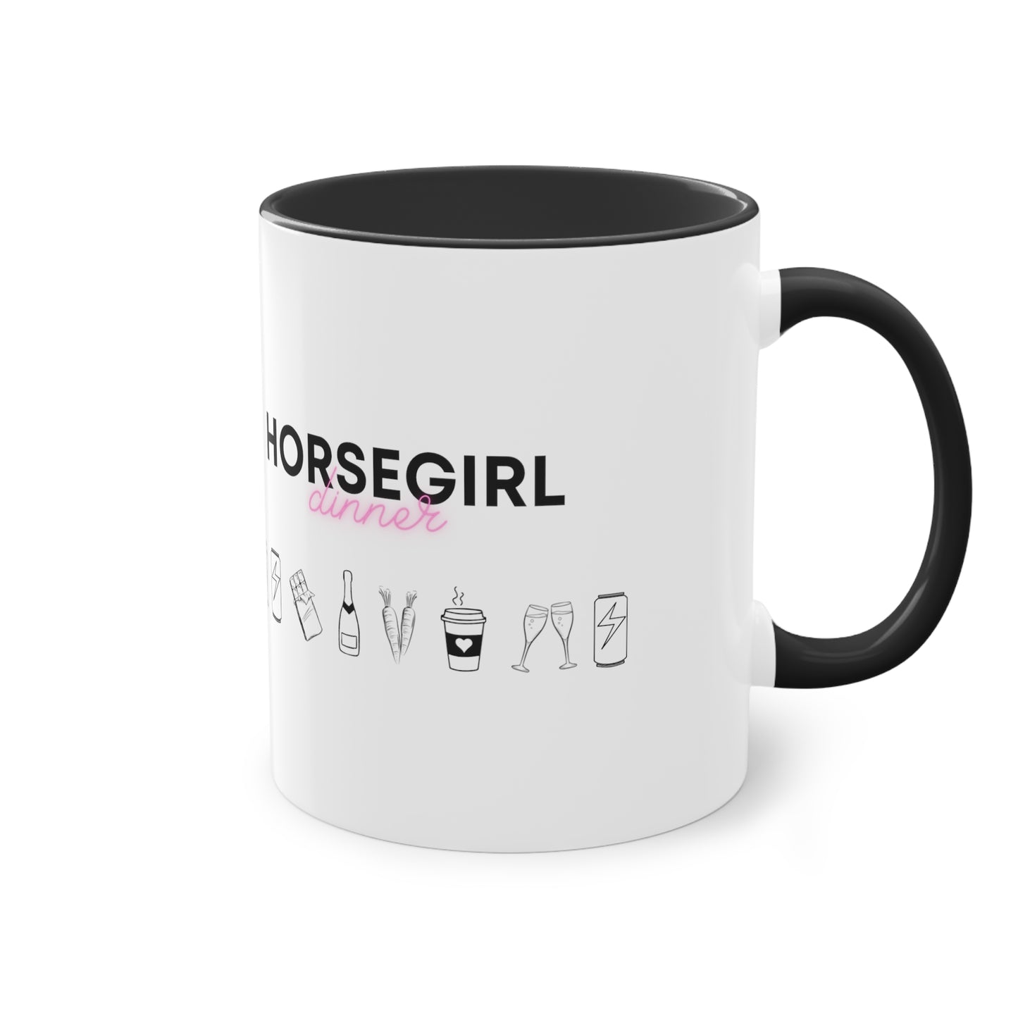 "Horsegirl dinner" Tasse zweifarbig 0,33l