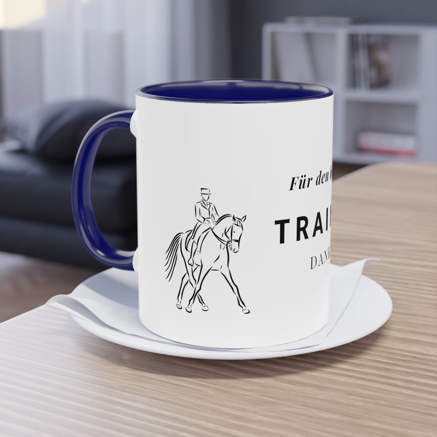 "Danke-Tasse" Trainer zweifarbig 0,33l