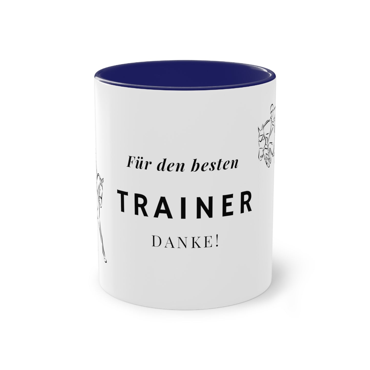 "Danke-Tasse" Trainer zweifarbig 0,33l