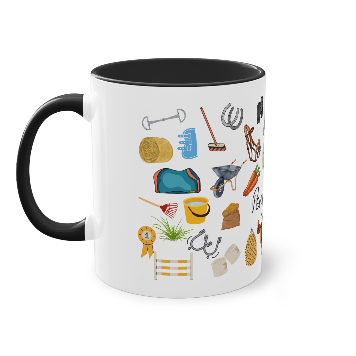 Tasse "Ponyhofleben" zweifarbig 0,33l