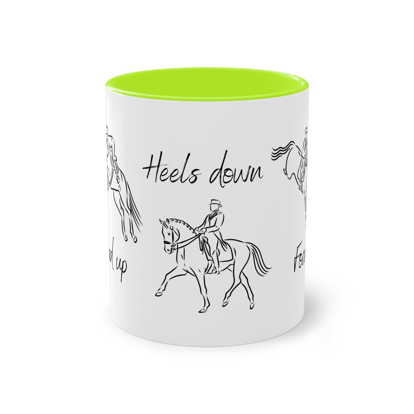 Tasse "Head up, Heels down, Focus" zweifarbig 0,33l