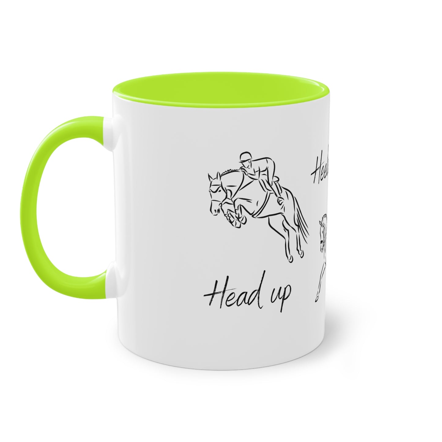 Tasse "Head up, Heels down, Focus" zweifarbig 0,33l