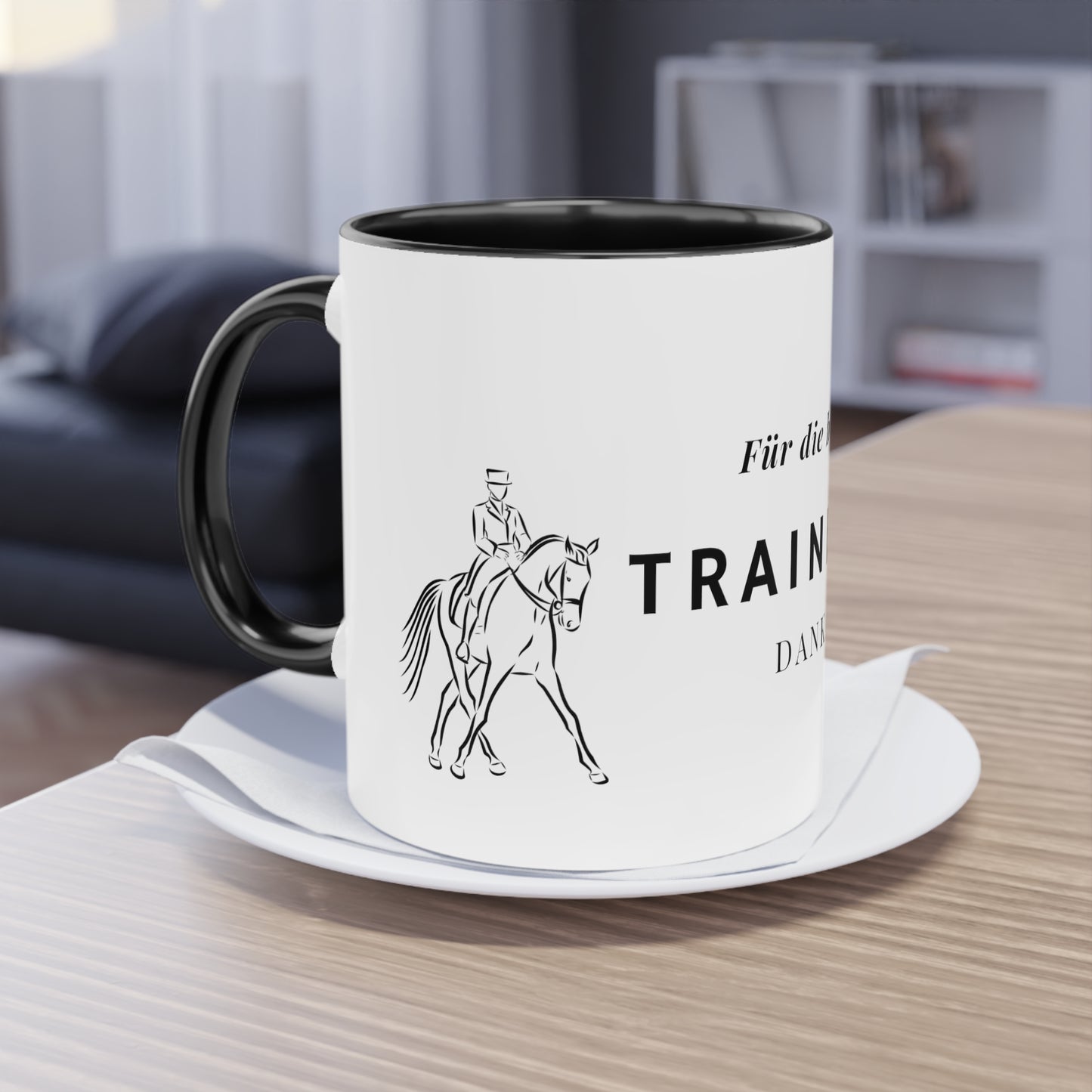 "Danke-Tasse" Trainerin zweifarbig 0,33l