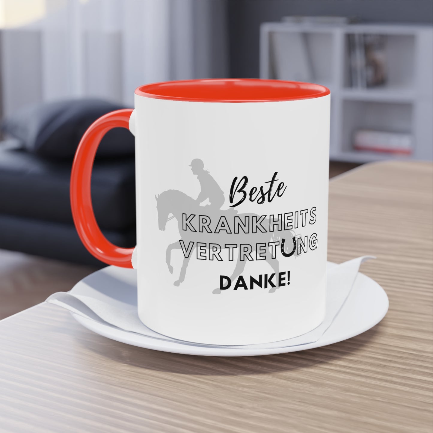 Tasse "Beste Krankheitsvertretung" zweifarbig 0,33l