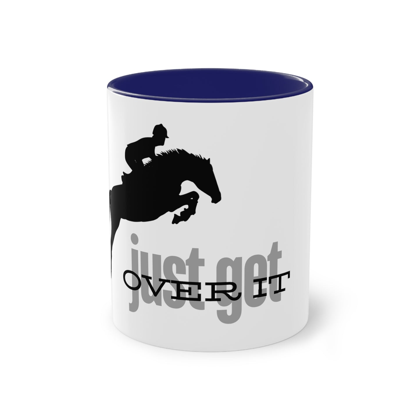 Tasse "just get over it" zweifarbig 0,33l