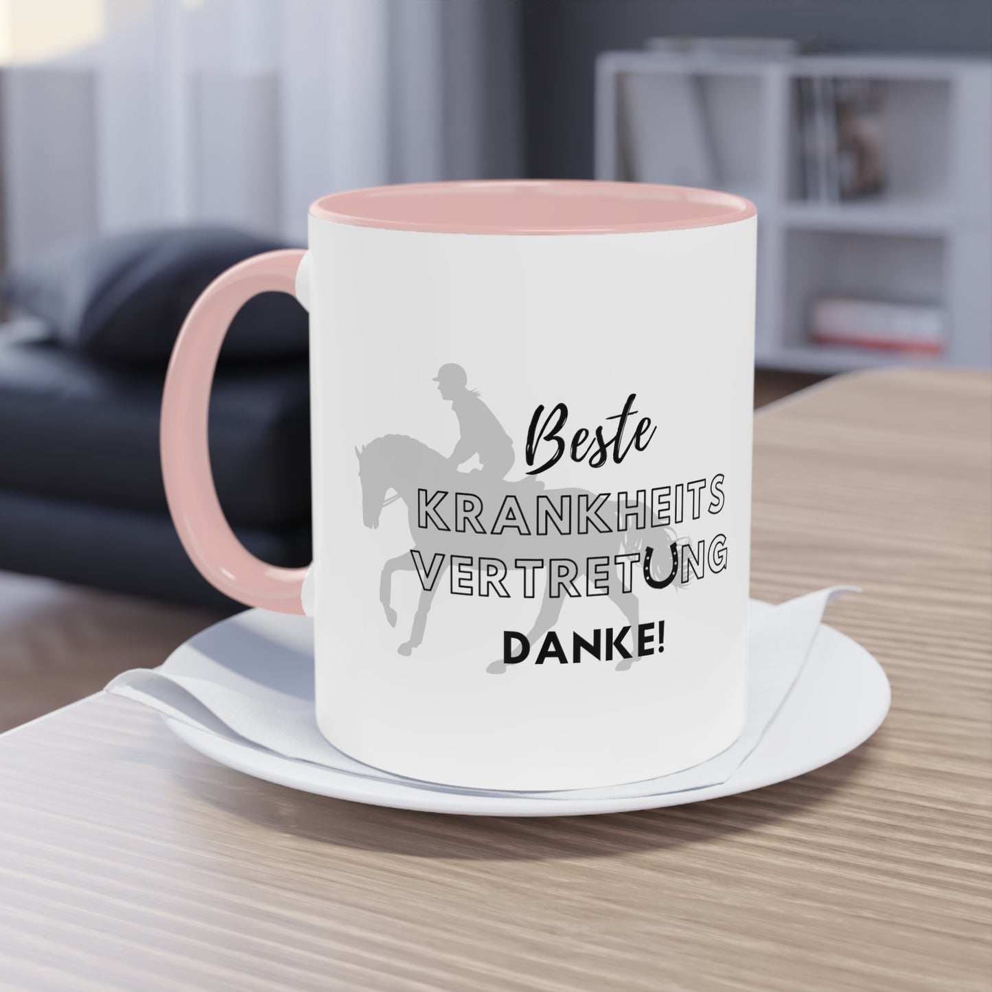 Tasse "Beste Krankheitsvertretung" zweifarbig 0,33l