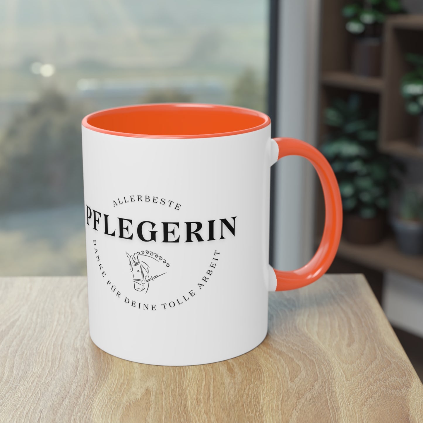 "Danke-Tasse" Pflegerin zweifarbig 0,33l