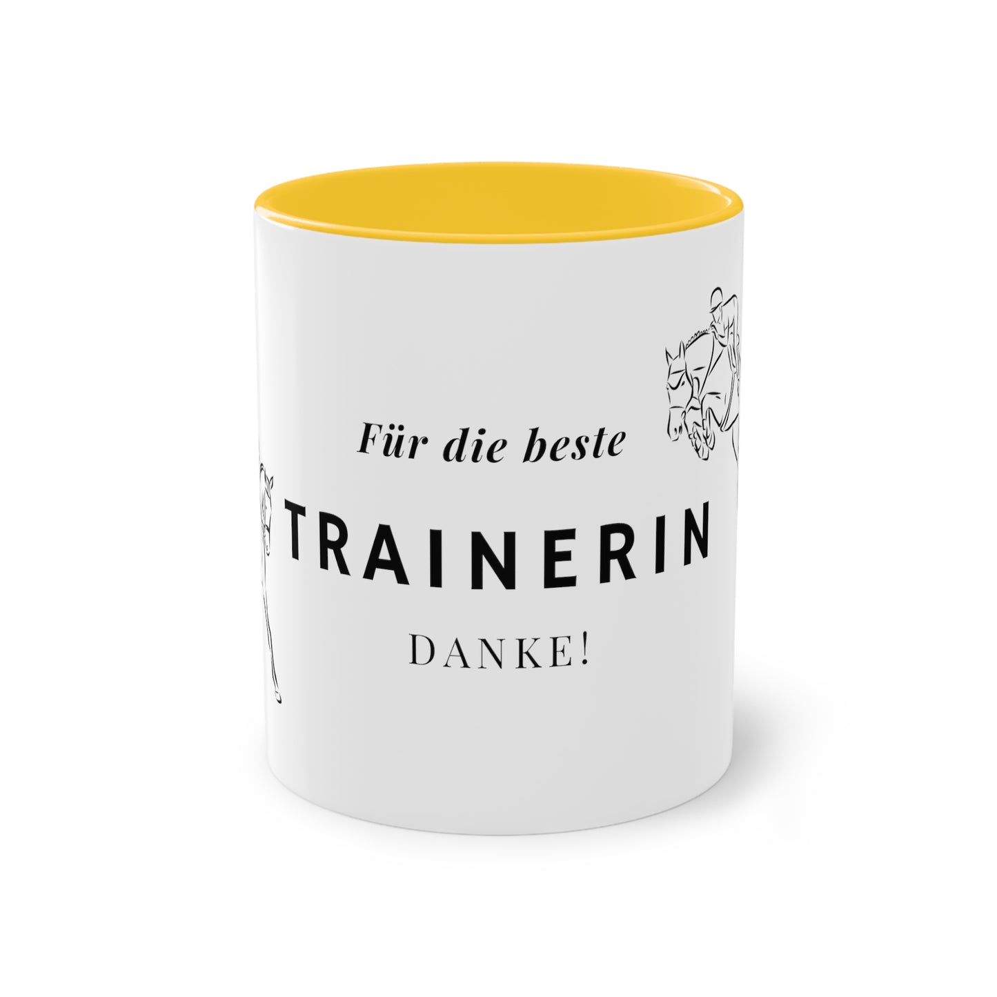 "Danke-Tasse" Trainerin zweifarbig 0,33l