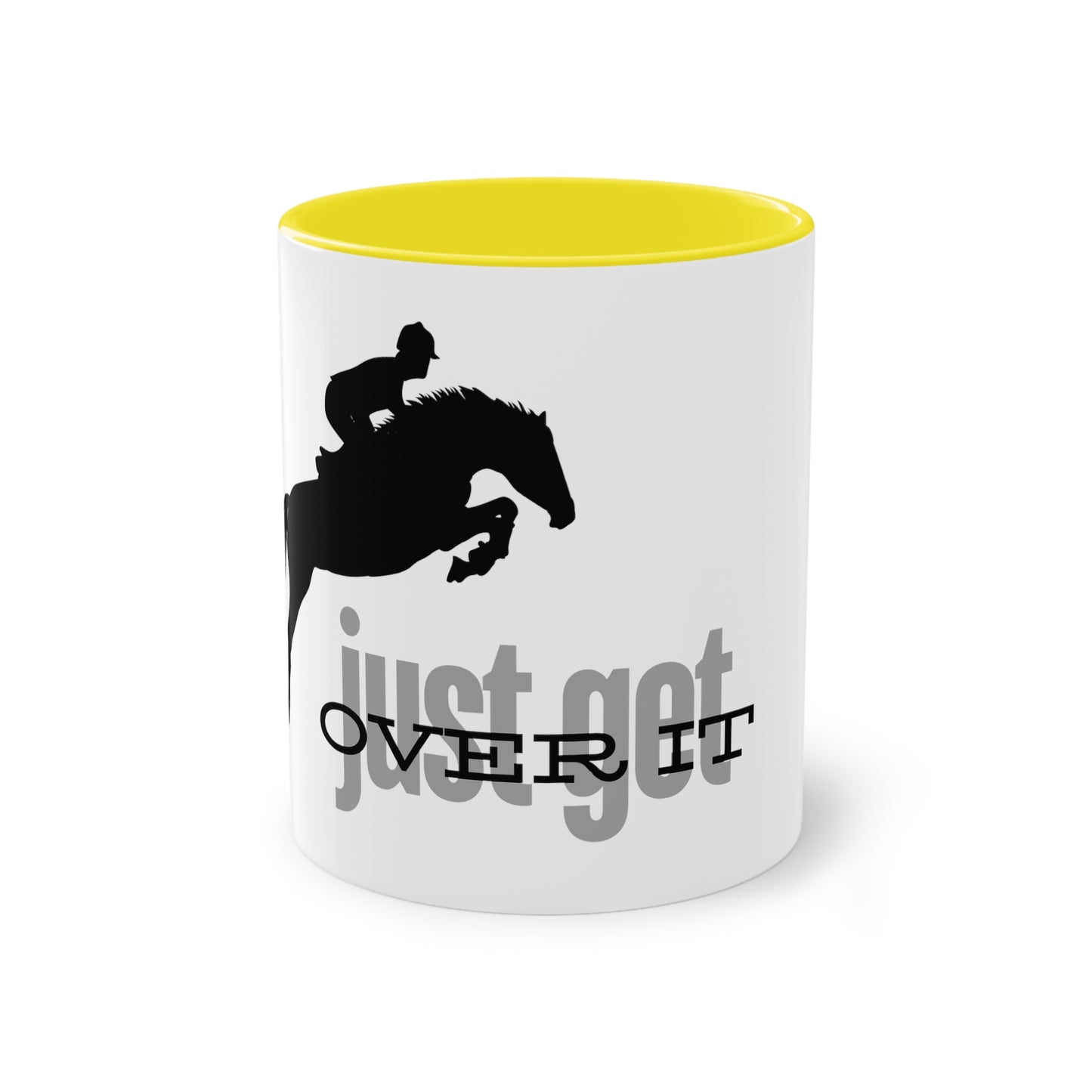 Tasse "just get over it" zweifarbig 0,33l