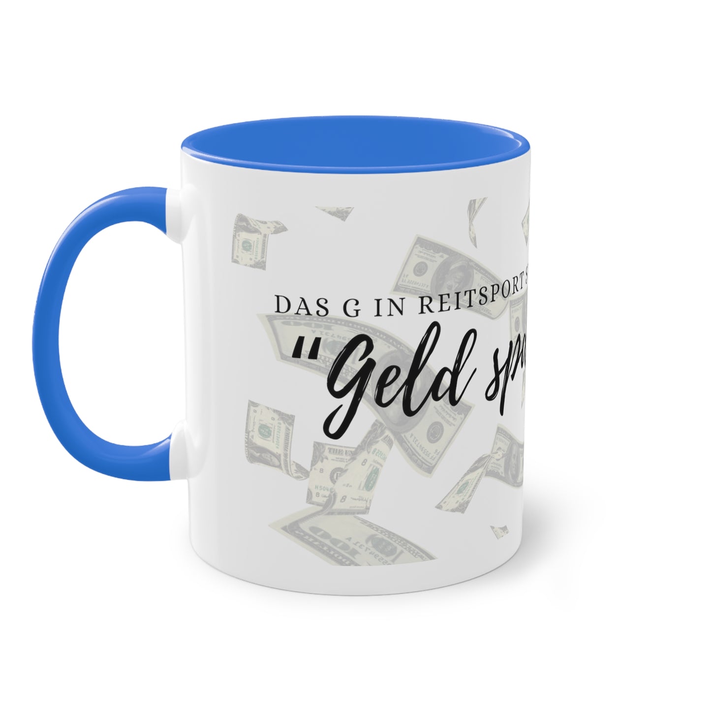 Tasse "Geld sparen" zweifarbig 0,33l