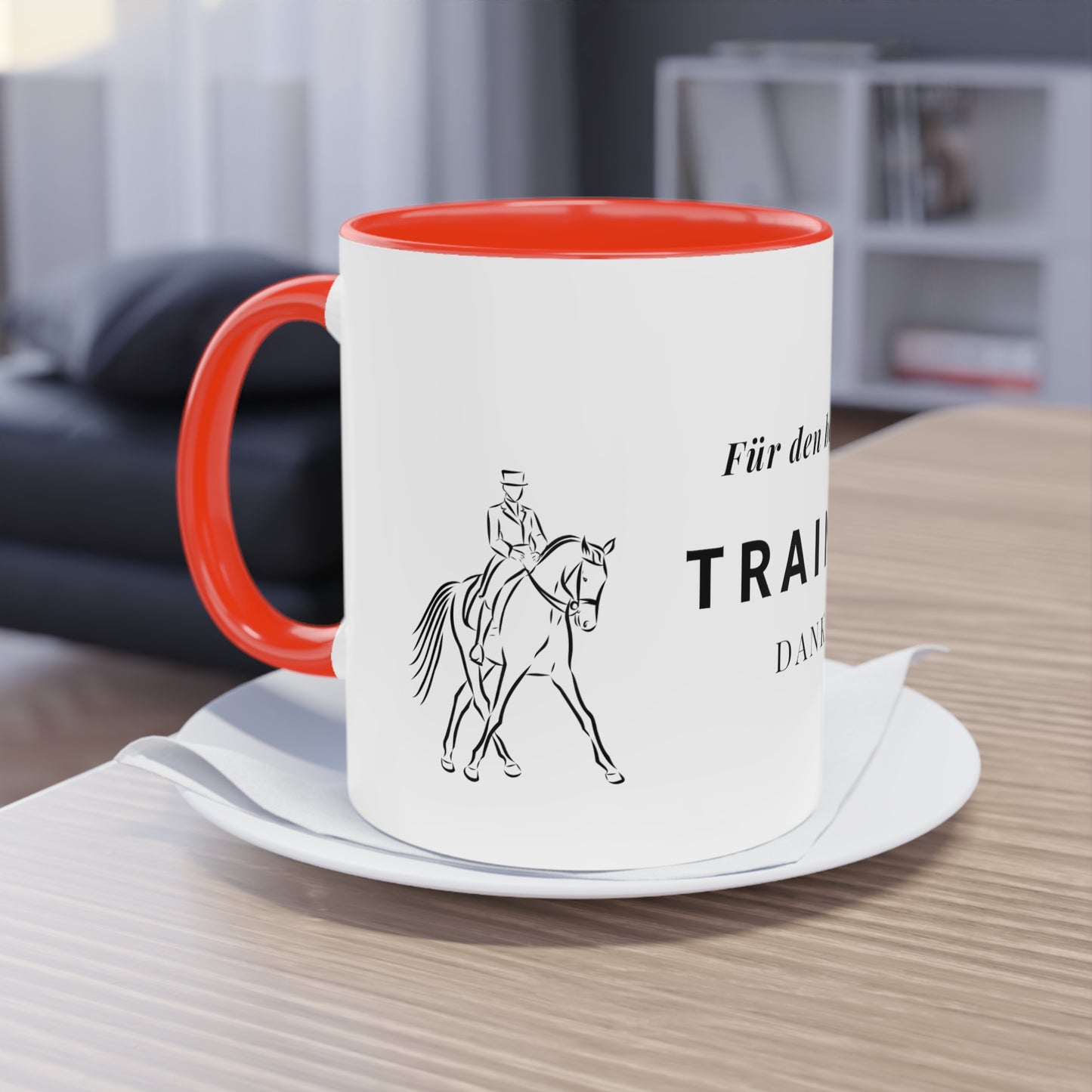 "Danke-Tasse" Trainer zweifarbig 0,33l