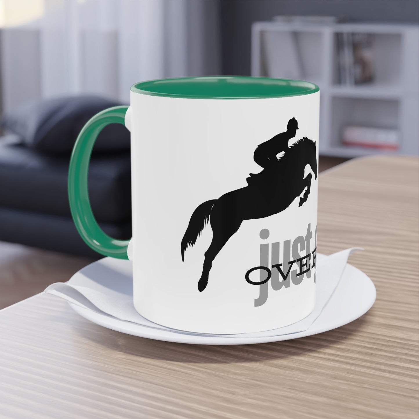 Tasse "just get over it" zweifarbig 0,33l