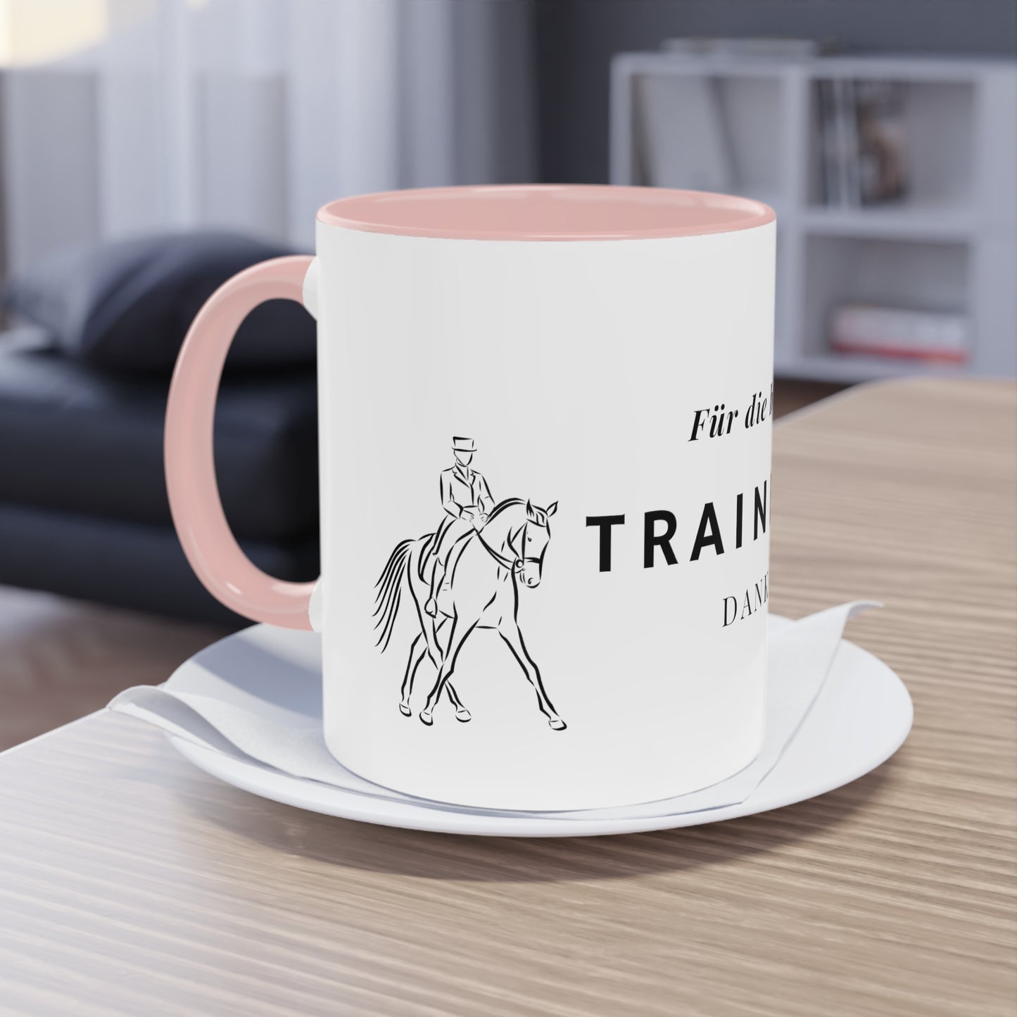 "Danke-Tasse" Trainerin zweifarbig 0,33l