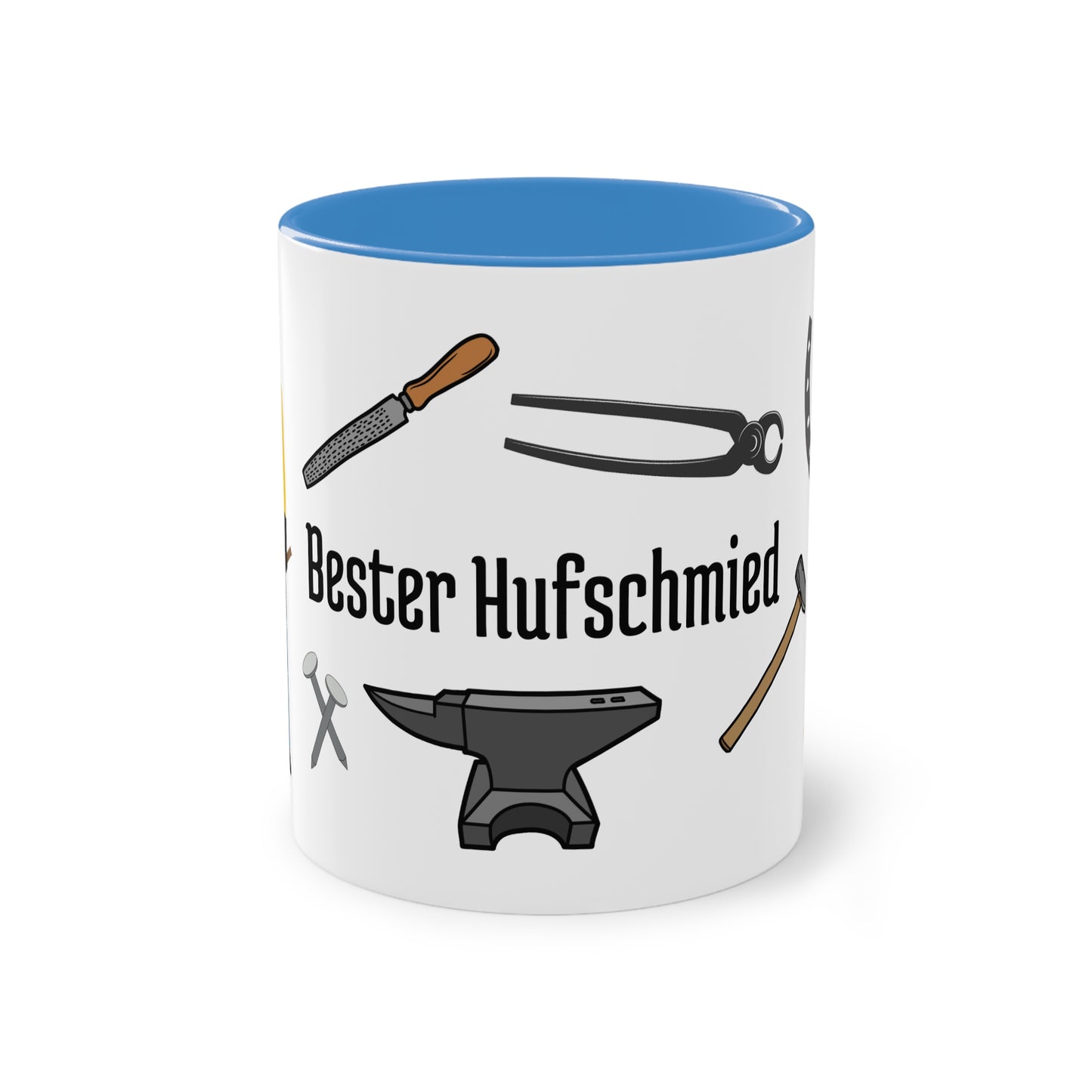 Tasse "Bester Hufschmied" zweifarbig 0,33l