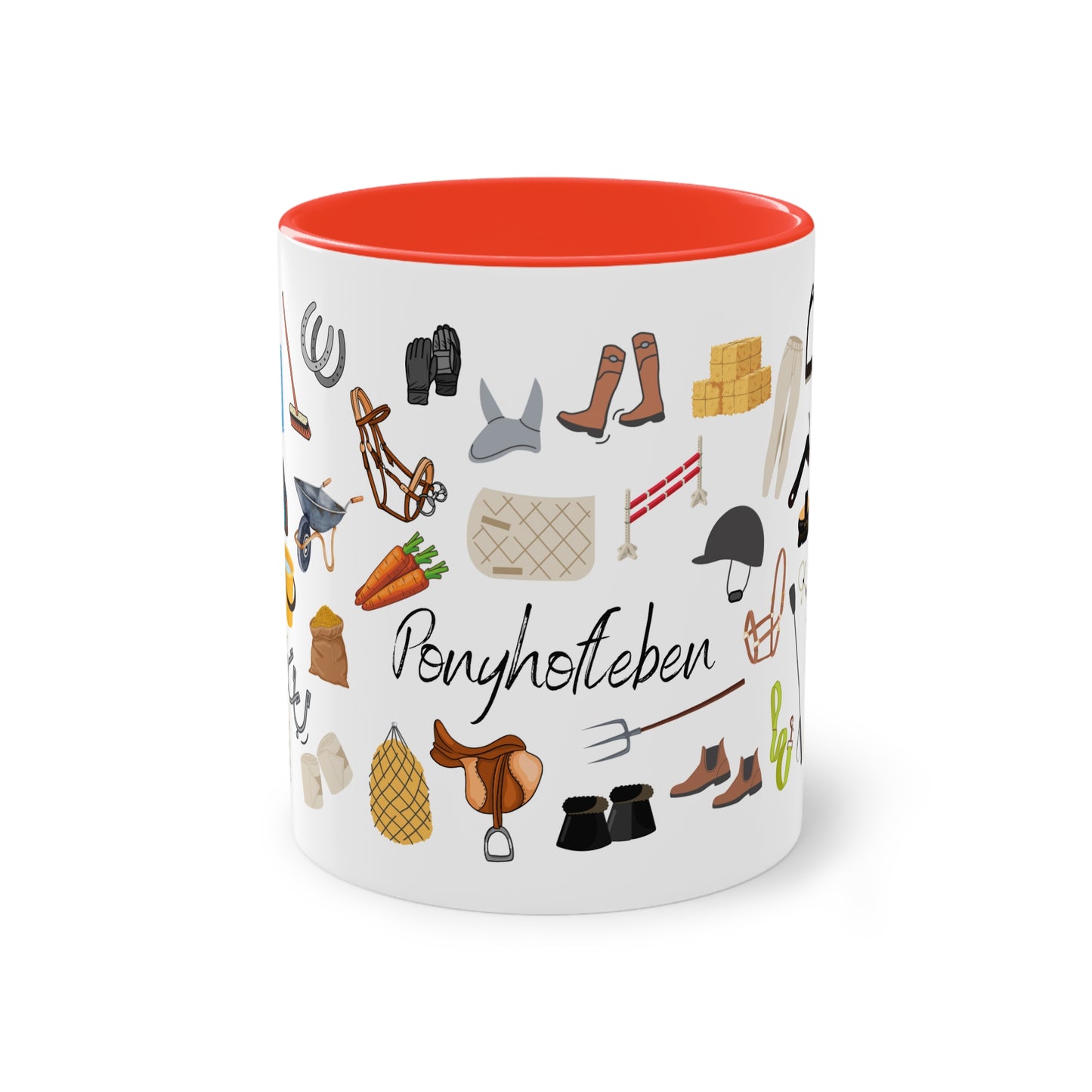 Tasse "Ponyhofleben" zweifarbig 0,33l