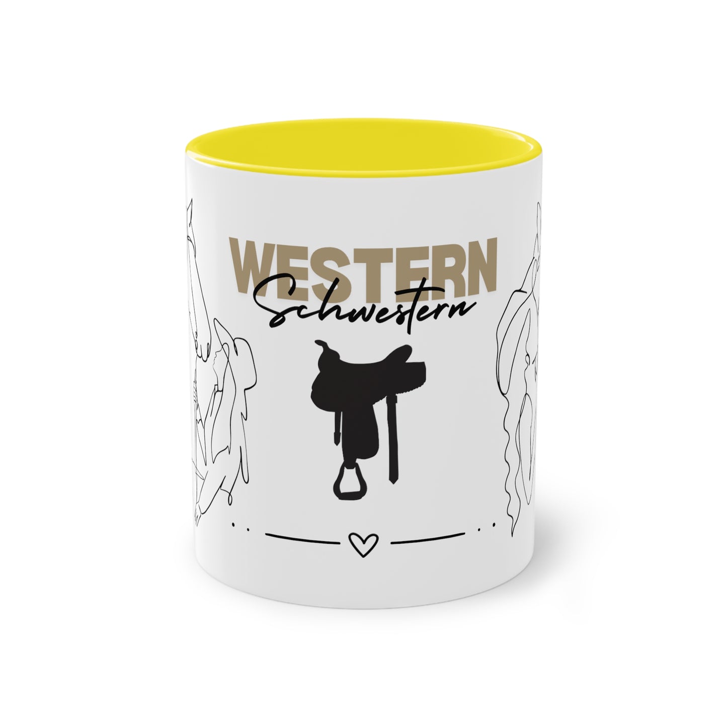 Tasse "Western Schwestern" zweifarbig 0,33l