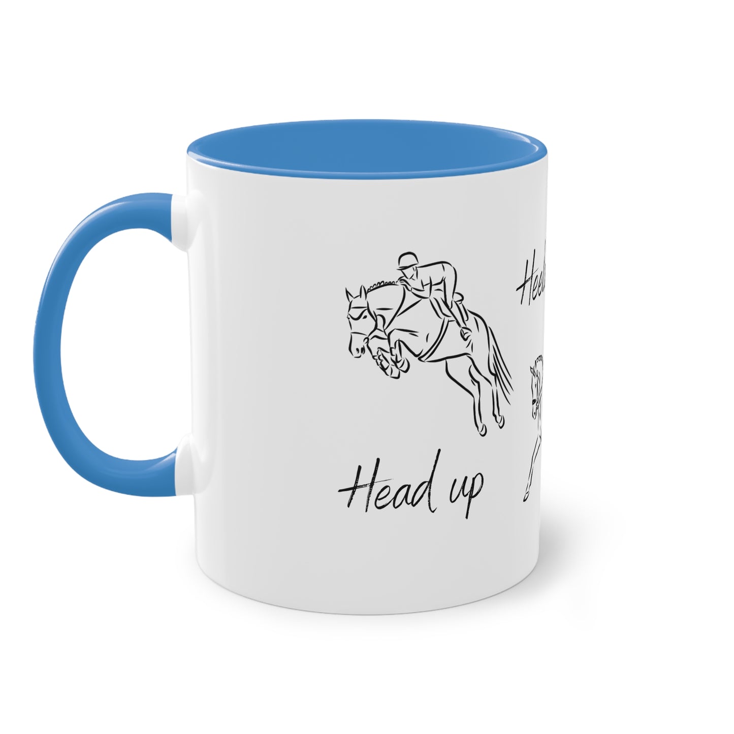 Tasse "Head up, Heels down, Focus" zweifarbig 0,33l