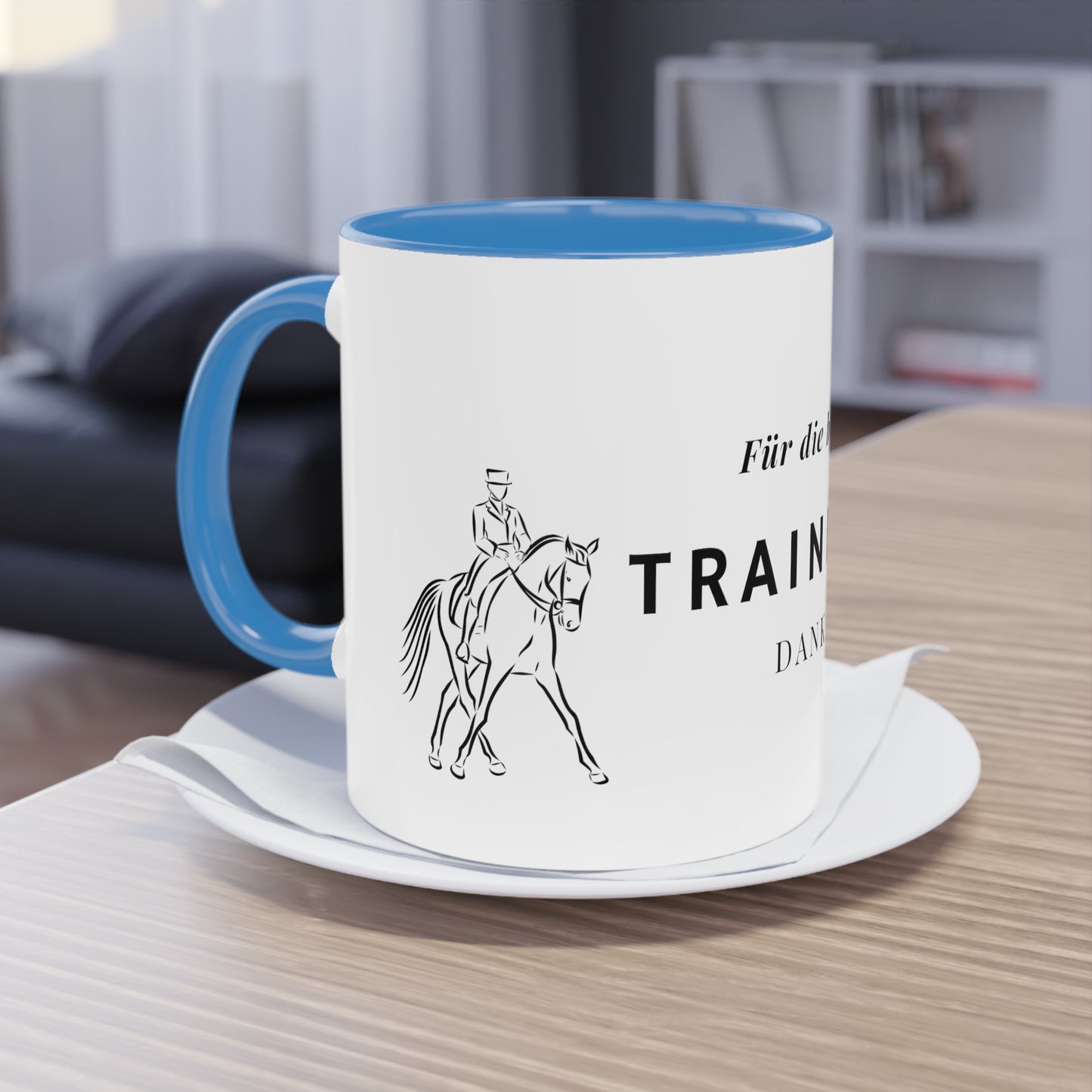 "Danke-Tasse" Trainerin zweifarbig 0,33l