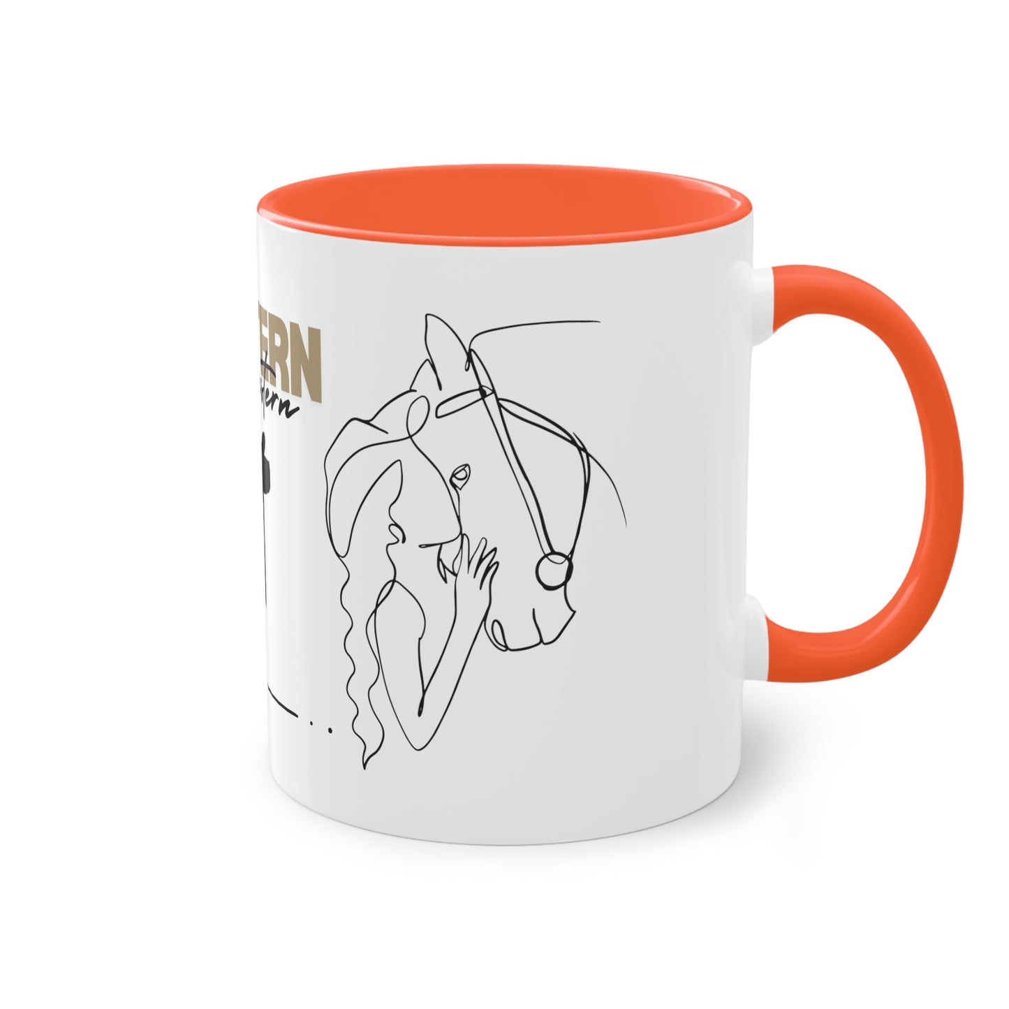 Tasse "Western Schwestern" zweifarbig 0,33l