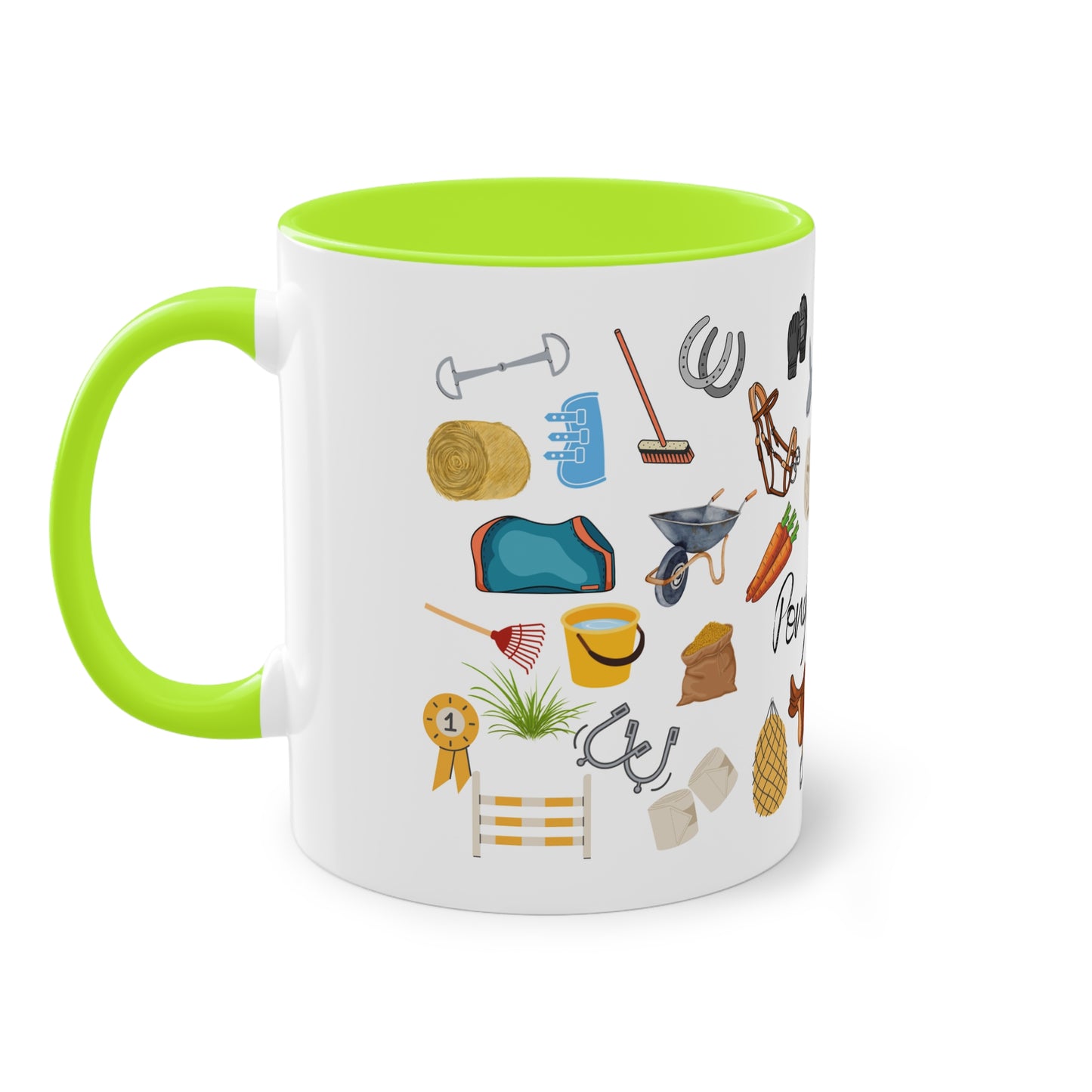 Tasse "Ponyhofleben" zweifarbig 0,33l