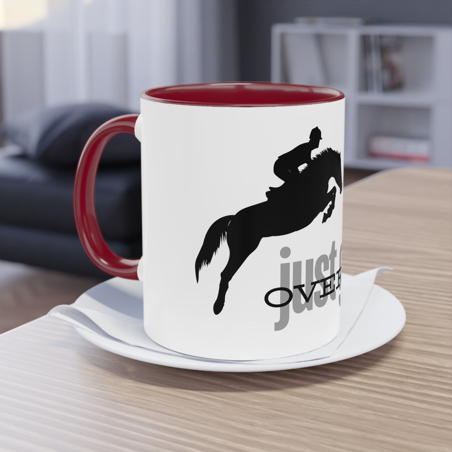 Tasse "just get over it" zweifarbig 0,33l