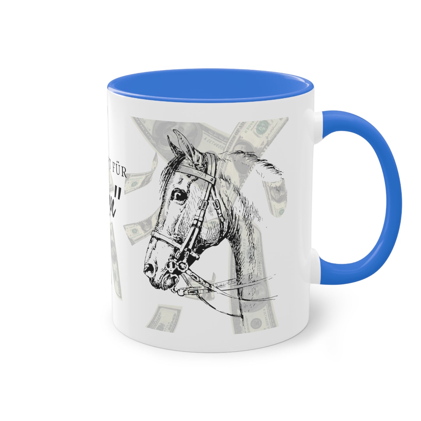 Tasse "Geld sparen" zweifarbig 0,33l