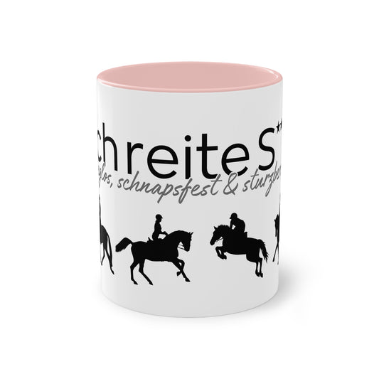 Tasse "Ich reite S*** - sieglos, schnapsfest & sturzbereit" zweifarbig