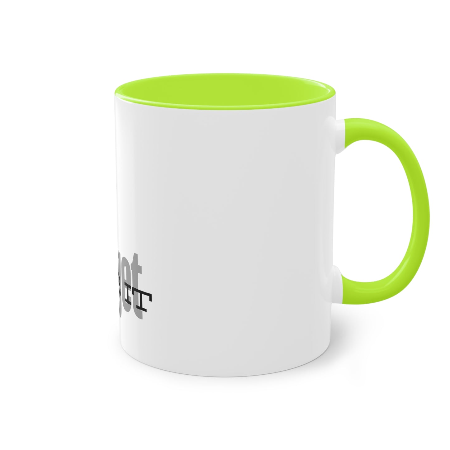 Tasse "just get over it" zweifarbig 0,33l