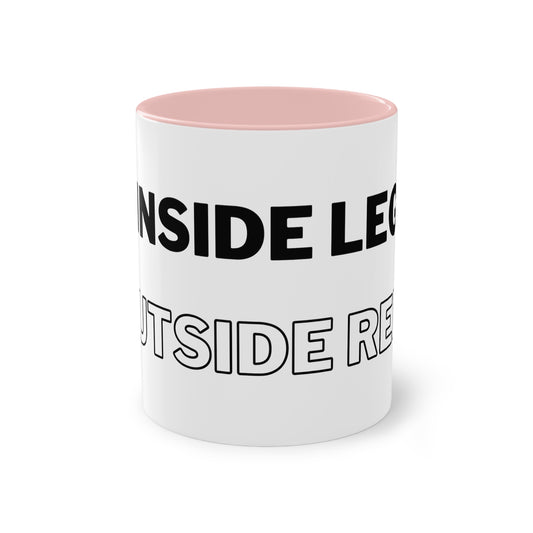 Tasse "Inside Leg Outside Rein" zweifarbig 0,33l