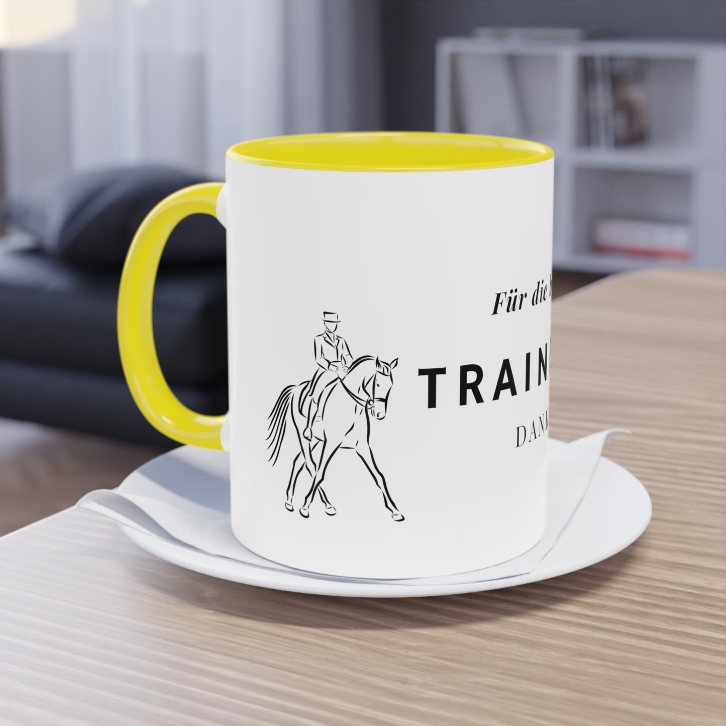 "Danke-Tasse" Trainerin zweifarbig 0,33l