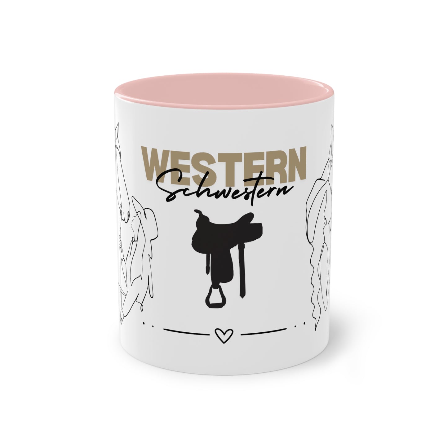 Tasse "Western Schwestern" zweifarbig 0,33l