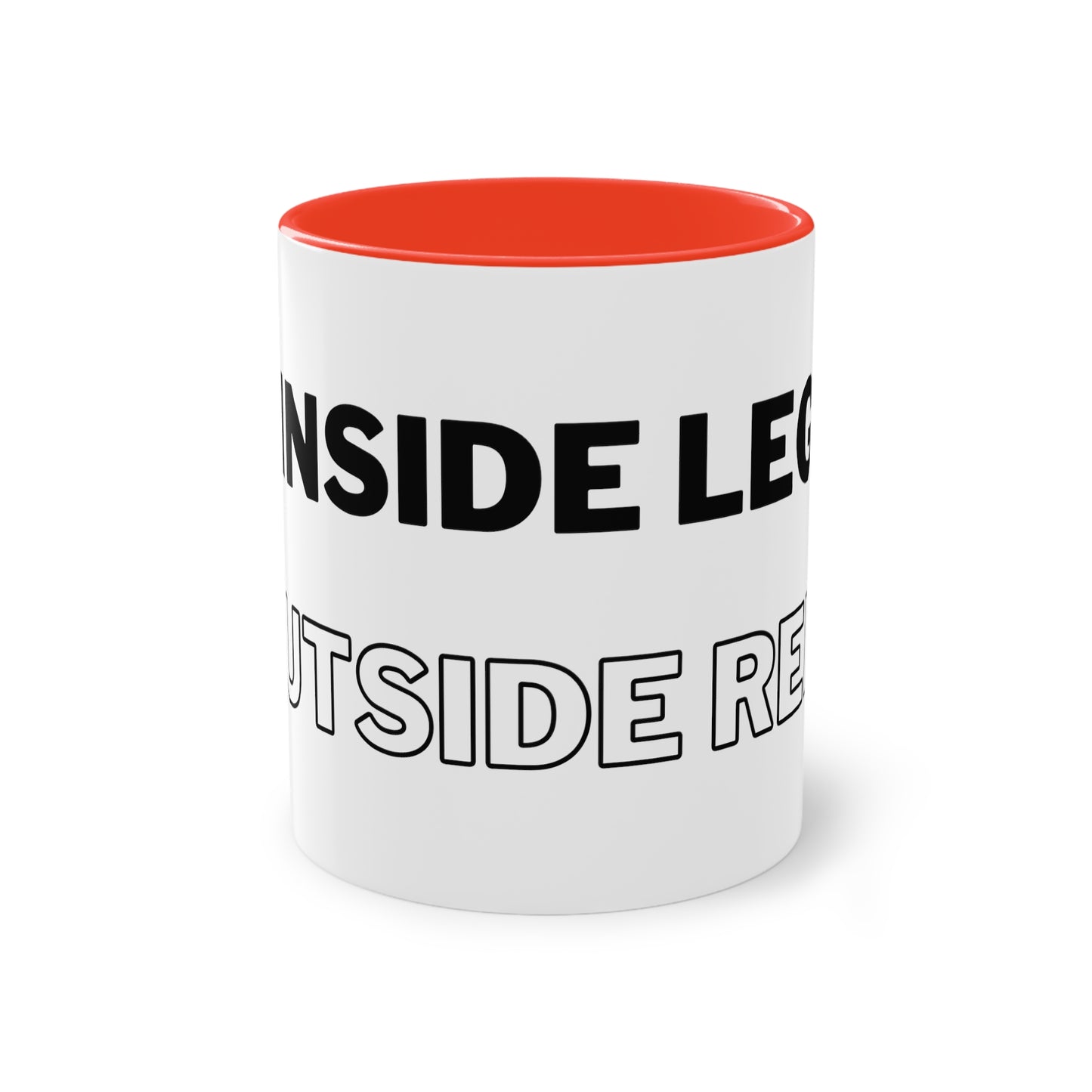 Tasse "Inside Leg Outside Rein" zweifarbig 0,33l