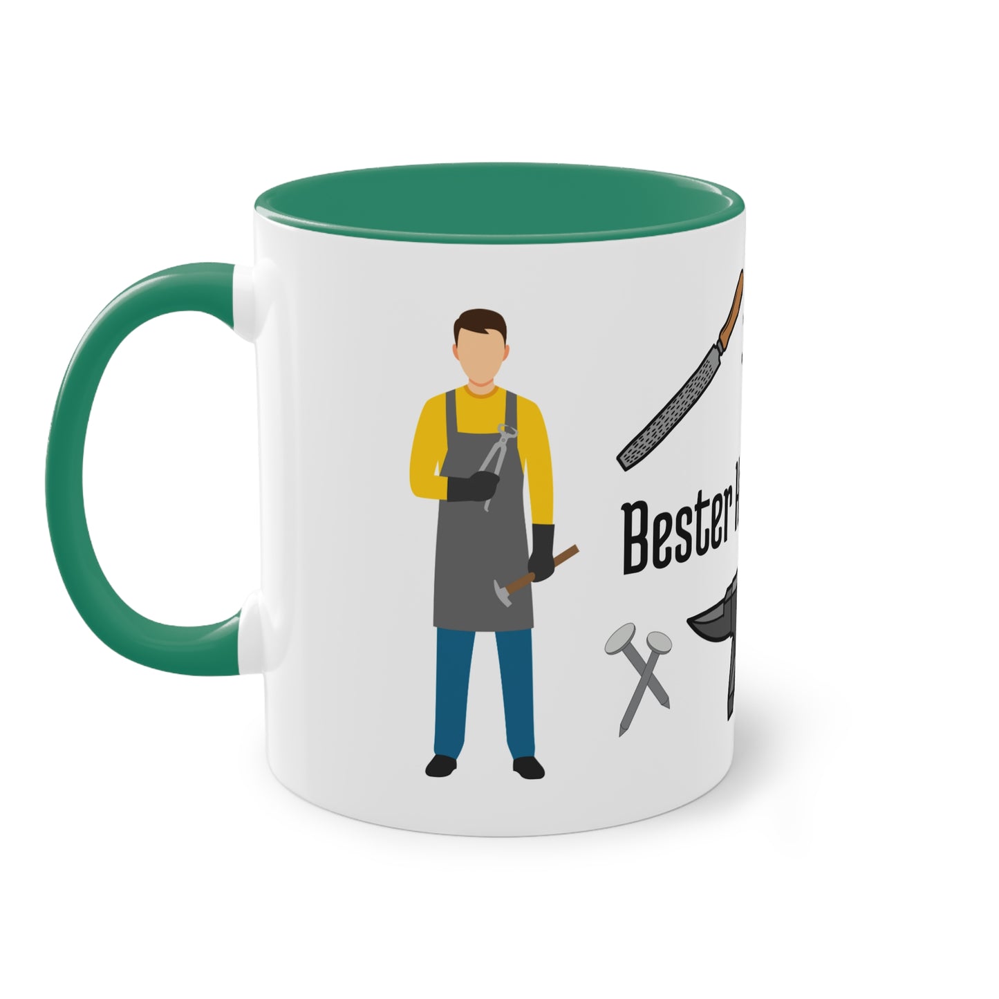 Tasse "Bester Hufschmied" zweifarbig 0,33l