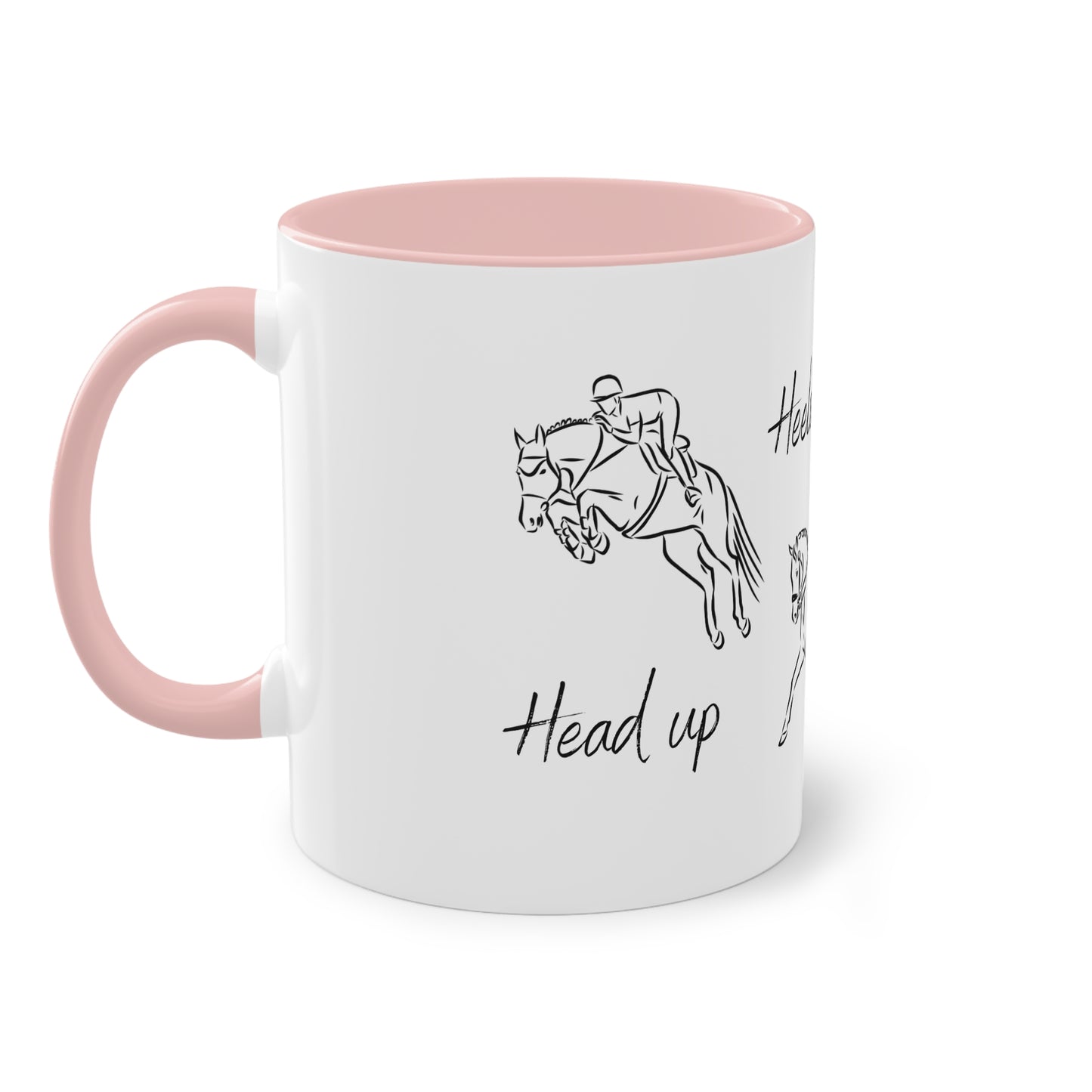 Tasse "Head up, Heels down, Focus" zweifarbig 0,33l