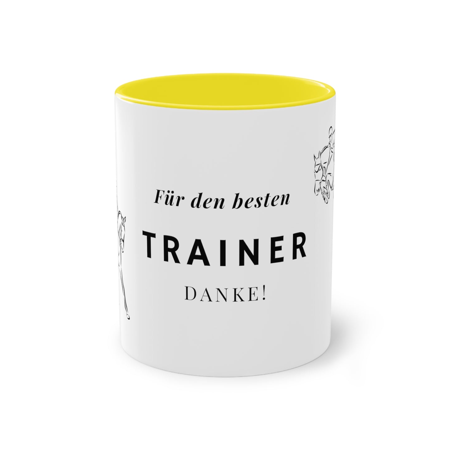 "Danke-Tasse" Trainer zweifarbig 0,33l