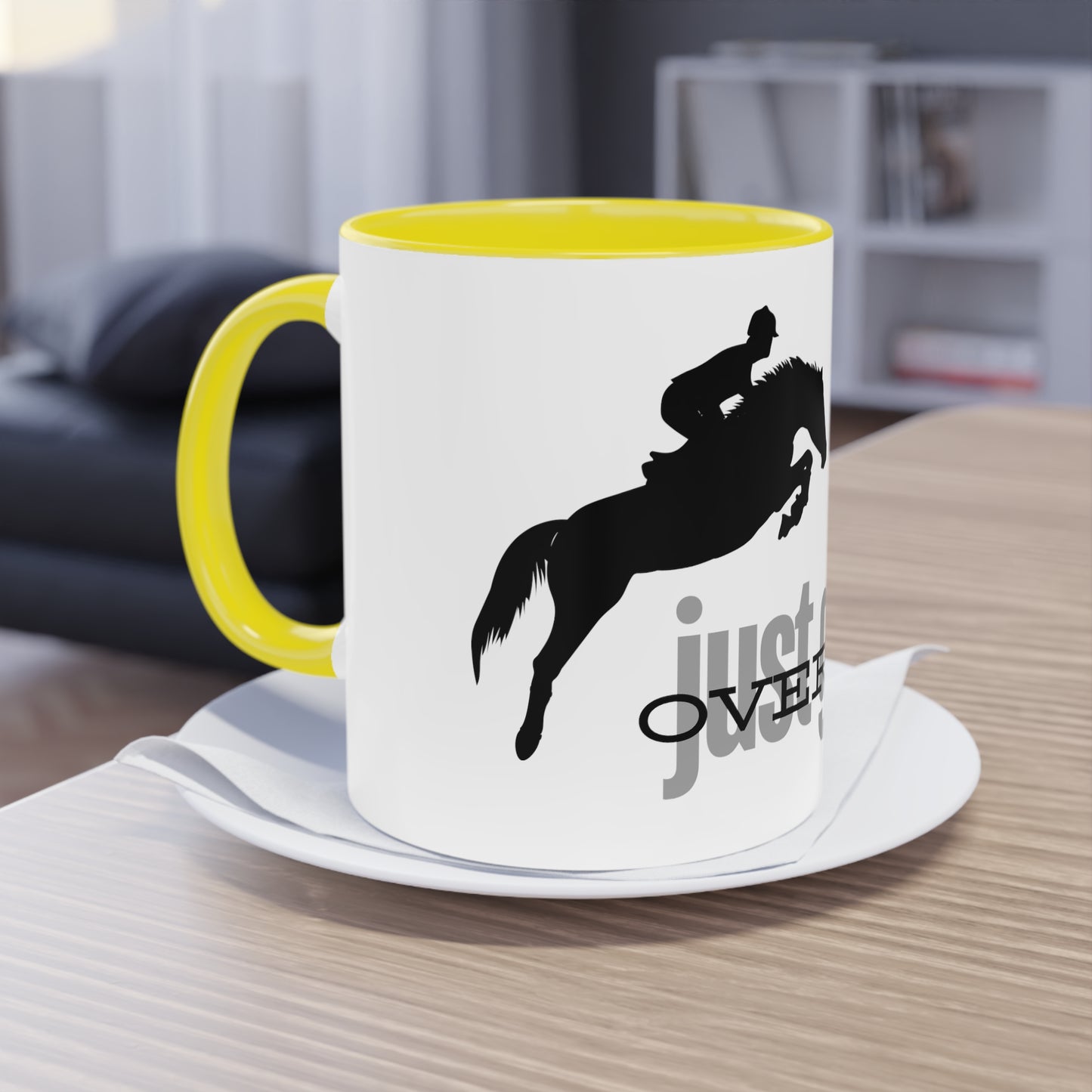 Tasse "just get over it" zweifarbig 0,33l