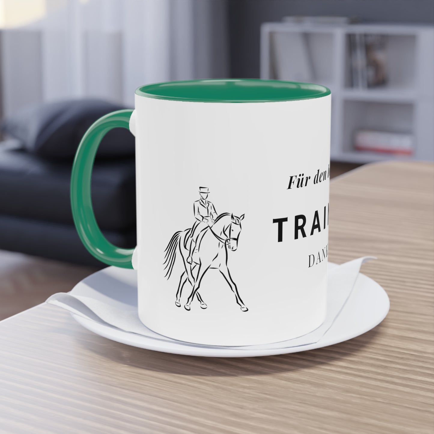 "Danke-Tasse" Trainer zweifarbig 0,33l