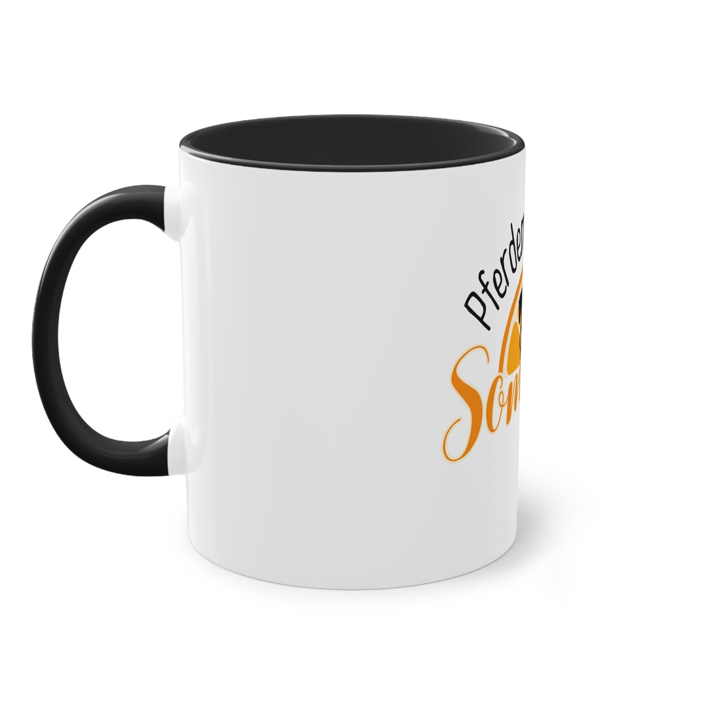 Tasse "Pferdemädchen auf Sommer-Spritztour" zweifarbig
