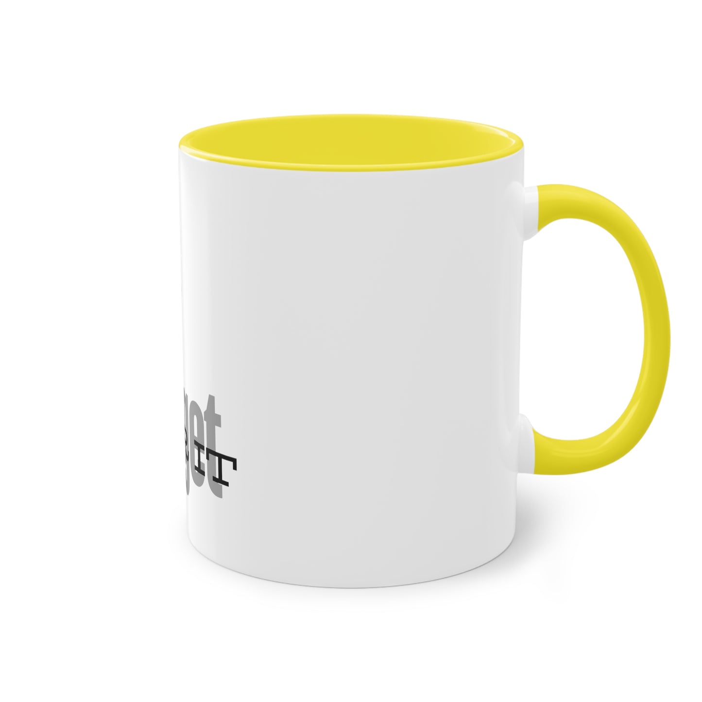 Tasse "just get over it" zweifarbig 0,33l