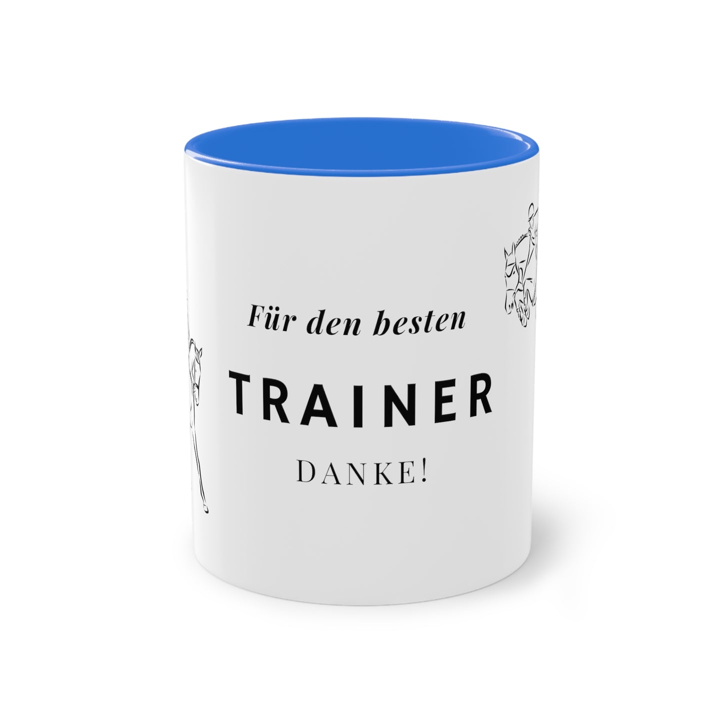 "Danke-Tasse" Trainer zweifarbig 0,33l